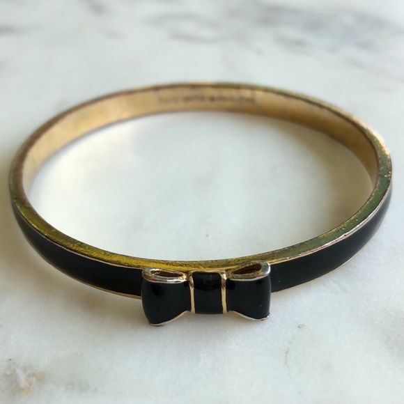 kate spade Jewelry - Kate Spade Take A Bow Black Bangle Bracelet